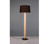 RAHUL PIANTANA TOUCH METALLO E PARALUME NERO E LEGNO CON LED H. 150CM 2 LUCI ATTACCO E27- 10W 1200lm, 3000K DIMMERABILE