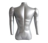 RAHYMA Busto manichino Uomo Mezzo Corpo Gonfiabile da 71 cm con Display braccia/58