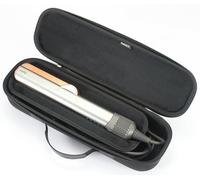 RAIACE Custodia rigida compatibile con la borsa da viaggio per piastra Dyson Airstrait. (Solo custodia)-Nero(Fodera Nera)