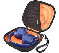 RAIACE Custodia Rigida Da Viaggio Compatibile Con Le Cuffie JBL Tune 560BT, Tune 660 BTNC, Tune 510BT, Tune 500BT, JBL Tune 500 (solo custodia)-Nero(Fodera arancione)