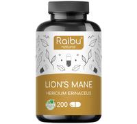 RAIBU - Hericium Erinaceus (Lion's Mane), Estratto 30:1 con Pepe Nero