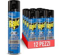 Raid 12 Spray Mosche e Zanzare Insetticida, Antizanzare e Antimosche - 12 Pezzi da 400ml