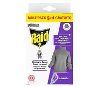 Raid Anti Tarme Gel Vestiti, Per Capi Piacevolmente Profumati, Fragranza alla Lavanda, 6 Pezzi