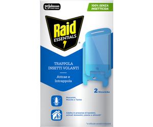 Raid Essentials 2 Ricariche Trappola Insetti Volanti Senza Insetticida