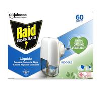 Raid Essentials Liquido Elettrico Antizanzare, 1 Diffusore + 1 Ricarica