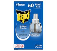Raid Essentials Liquido Elettrico Antizanzare, Classica, 1 Ricarica da 36ml | Efficace Contro Zanzare Comuni e Tigre, 60 Notti