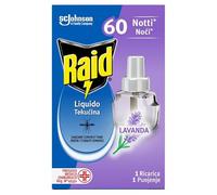 Raid Essentials Liquido Elettrico Antizanzare, Lavanda,1 Ricarica da 36ml | Efficace Contro Zanzare Comuni e Tigre, 60 Notti