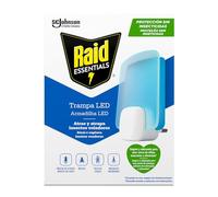 Raid Essentials - Trappola a LED anti-mosche, antimosche alla frutta e anti-tarme, senza insetticida, sicura per tutta la famiglia, inodore e senza rifiuti, uso interno, 1 apparecchio e 1 ricambio.