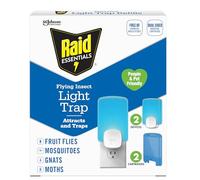 Raid Essentials, trappola luminosa per insetti volanti, con 2 dispositivi + 2 ricariche, con attrazione luminosa