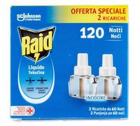 Raid Insetticida Liquido Ricarica 120notti ( 2x 60notti), 2pz