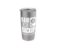 RAID Is Not A Backup - Scritta per sviluppatori System Admin Bicchiere termico in acciaio inox doppia parete