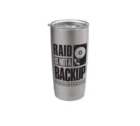 RAID Is Not A Backup Scritta per System Admin Svilupper Bicchiere termico in acciaio inox doppia parete