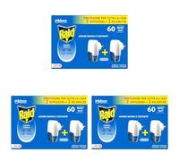 Raid Liquido Elettrico Antizanzare Comuni e Tigre, Inodore, Formato Convenienza, Confezione da 6 Diffusori e 2 Ricariche, 60 Notti