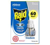Raid Liquido Elettrico Ricarica, Antizanzare Comuni e Tigre, Inodore, 1 Confezione Da 1 Ricarica da 36ml, 60 Notti
