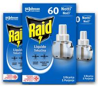 Raid Liquido Elettrico tripla ricarica efficace contro Zanzare Tigre e Zanzare