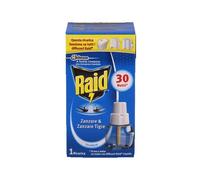 3 Conf. Raid Ricarica Liquida per Diffusore Insetticida Inodore Zanzare Tigre