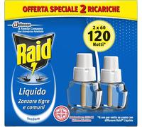 Raid Insetticida Liquido Ricarica 120notti ( 2x 60notti), 2pz