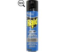 Raid Mosche e Zanzare Plus Spray - 400 ml x 12 pezzi