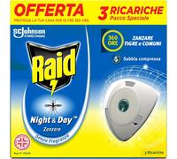 Raid Night & Day Ricarica Antizanzare Elettrico Repellente Zanzare Inodore €17,9
