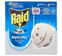 Raid Night & Day Zanzare Comuni E Tigre 1 Diffusore + 1 Ricarica