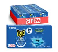 Raid Piastrine Antizanzare, Inodore, Formato Scorta 24 Confezioni da 10 Pezzi Ciascuna (240 Piastrine)