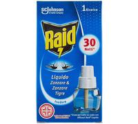 3 Conf. Raid Ricarica Liquida per Diffusore Insetticida Inodore Zanzare Tigre