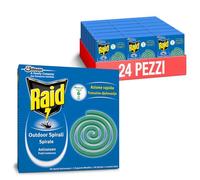 Raid Spirali Antizanzare, Formato Scorta 24 Confezioni Da 10 Spirali Ciascuna [240 spirali]