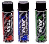 Raidex Spray per marcare o numerare tutti i tipi di animali, 3 confezioni da 500 cc (1 verde + 1 rosso + 1