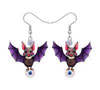 RAIDIN Orecchini acrilici di Halloween per le donne ragazze Spooky Pipistrello Strega Lapide Grim Reaper pendenti Orecchini gioielli punk per decorazioni di partito (Bat Orecchini)