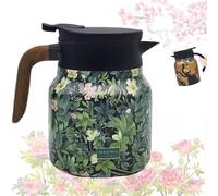 Raidley Vintage Floral Pattern Tea Thermos,Doresty Thermos Tea Pot,raidley Vintage Floral Pattern Tea with Infuser,Mini-Hot Stainless Steel Floral Pattern Tea Ther-mos Lid for Hot Drinks (1000ml)