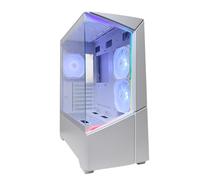 RAIDMAX i812 - Custodia per PC da gioco panoramica, innovativa vetrina in vetro temperato con pannello frontale a strisce LED ARGB, 3 ventole ARGB da 120 mm preinstallate, supporta AIO da 360 mm e GPU