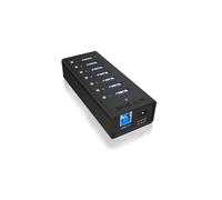 RaidSonic IB-AC618 hub di interfaccia USB 3.0 3.1 Gen 1 Type-B 5000 Mbit/s Nero (RaidSonic ICY BOX IB-AC618 - hub - 7 p) NEW