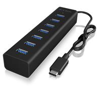 RaidSonic IB-HUB1700-C3 hub di interfaccia USB 3.0 3.1 Gen 1 Type-C Nero (RaidSonic ICY BOX IB-HUB1700-C3 - hub) NEW