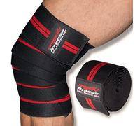 Raigeki Fitness - Set di 2 ginocchiere elastiche con chiusura in velcro, per bodybuilding, powerlifting e crossfit per donne e uomini (Soft 250 cm)