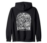 Raijin e Fujin Thunder cavalca Gli dei del Vento Felpa con Cappuccio