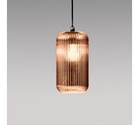 RAIKA V/G - VETRO SOFFIATO RAME SPECCHIATO CON DECORAZIONE COSTE VERTICALI D.15,3CM