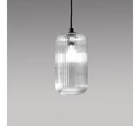 RAIKA V/G - VETRO SOFFIATO TRASPARENTE CON DECORAZIONE COSTE VERTICALI D.15,3CM