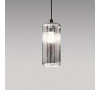 RAIKA V/P - VETRO SOFFIATO CROMO SPECCHIATO CON DECORAZIONE COSTE VERTICALI D.12,3CM