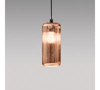 RAIKA V/P - VETRO SOFFIATO RAME SPECCHIATO CON DECORAZIONE COSTE VERTICALI D.12,3CM