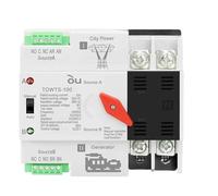 Rail 2P 3P 4P ATS Dual Power Automatic Transfer Switch Electrical Selector Switches Uninterrupted Power 63A 100A(3,100A)