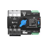 Rail 3 phase 2P3P4P 63A 100A 125A 110V Dual Power Automatic Transfer Electrical Selector Switch Uninterrupted TOQ7(3P L N 110V-120V,100A)