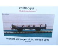 Railboys H0e Kit di Costruzione Niederbord-Güterwagen Legno + Ottone Copertura