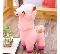 RAILONCH Peluche a forma di alpaca, peluche per bambini, ragazze, Natale, regalo di compleanno (rosa, 25 cm)