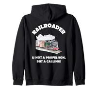 Railroader is not a profession, but a calling - Ferroviere Felpa con Cappuccio