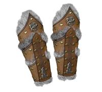 Rails per trecce vichinghe per il supporto da uomo e donna, 1 paio di protezioni per braccia medievali, pista medievale vichinga-cavaliere, braccio in pelle sintetica, steampunk-me-starsing