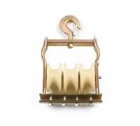 Railway Cable Pulley Cavo Industriale Puleggia Guida Filo con Gancio Blocco Puleggia Guida Efficiente per Linee con Montaggio Stabile Adatta per, 60 120, Tre Ruote Tipo Sospeso