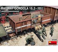 1:35 Miniart Trailer Carrozza Ferroviaria Railway Military Gondola kit MA35296 M