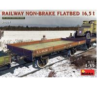 1:35 Miniart Railway Non-Brake Flatbed 16,5 T Kit MA39004 Modellino