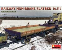 1:35 Miniart Railway Non-Brake Flatbed 16,5 T Kit MA39004 Modellino