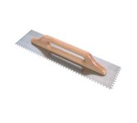 Spatola dentata 48x13 cm con impugnatura in legno cerato 10x10 mm - Raimondi